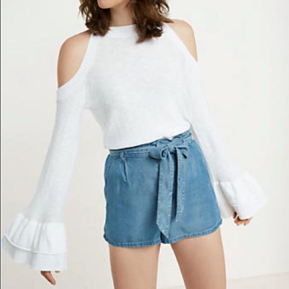 Express Sweaters - HP COLD WEATHER: Cold Shoulder Bell Sleeve Sweater